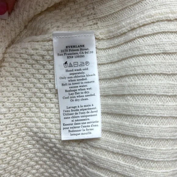 Everlane The Wool Cashmere Waffle Square Crew Neck Sweater - Picture 8 of 9